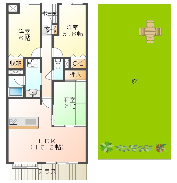 ダイアパレス塩屋の間取り