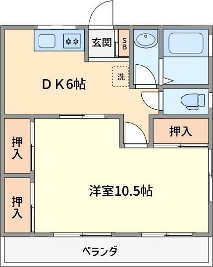 コーポながいの間取り