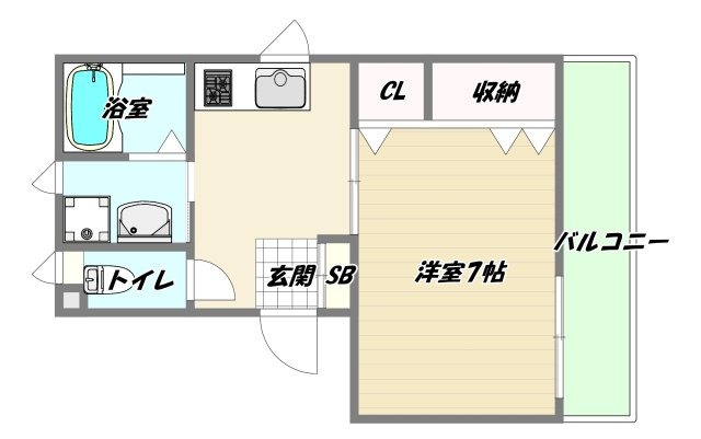 大阪市淀川区東三国４丁目の賃貸マンションの間取り