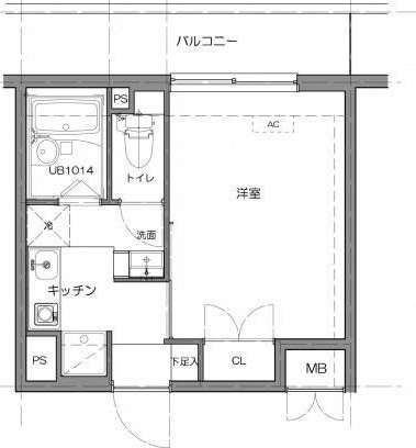 スカイコート日本橋浜町第２の間取り|間取りです。