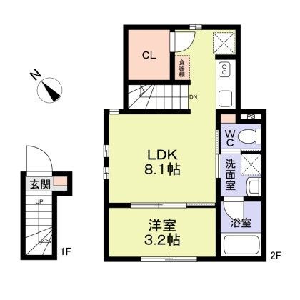 【間取り】 | ＷｏｏｄＣｒｅｓｔ沼袋Ｔｅｒｒａｃｅ