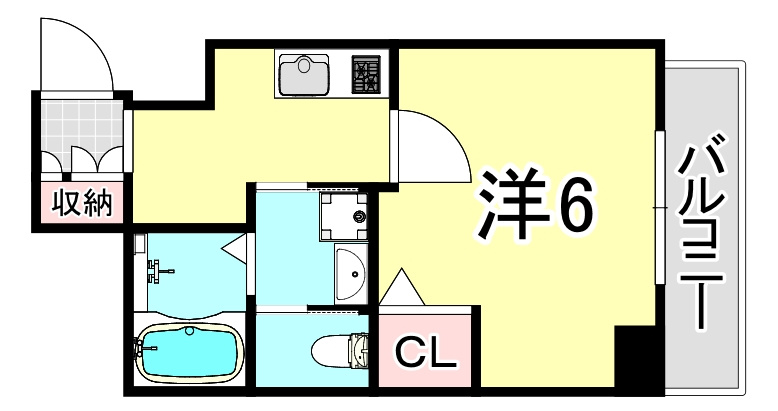 尼崎市昭和通１丁目の賃貸マンションの間取り