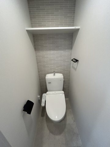 レジュールアッシュ塚本レジデンスのトイレ|落ち着いた色調のトイレです