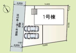土浦市中村南第12　新築戸建の区画図|敷地広々、地盤調査済みで安心。駐車や生活動線も快適です。