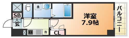 エスリード中山手県庁前の間取り