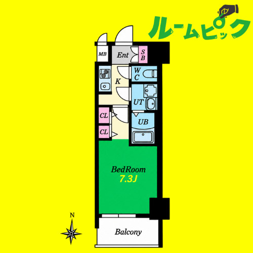 VILLA・SERENO桜山　名古屋市賃貸　仲介手数料無料の間取り