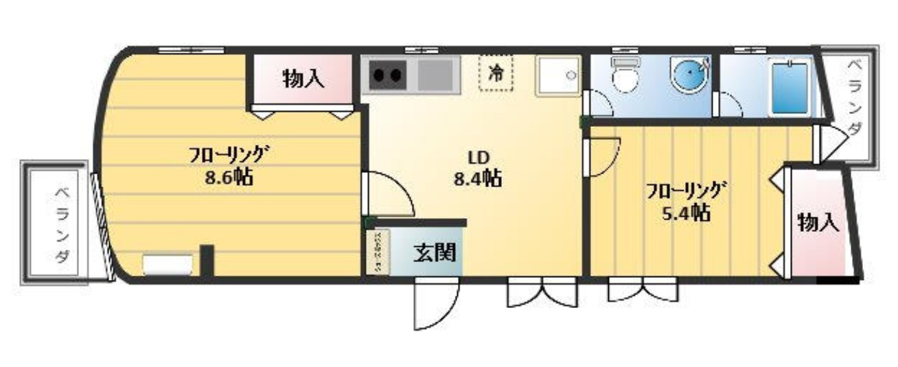磯崎フラットの間取り