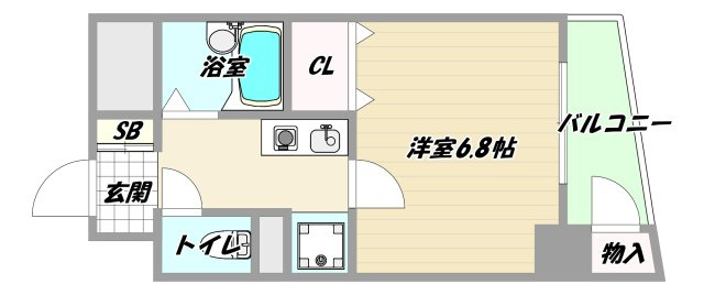 大阪市淀川区東三国２丁目の賃貸マンションの間取り
