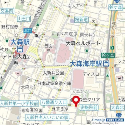 【地図】 | ハイタウン大森第２