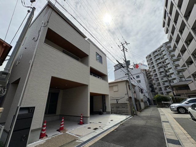 須磨海浜公園　未入居戸建て　須磨区行幸町1丁目の前面道路含む現地写真|前面道路含む現地写真です