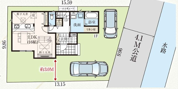 【新築戸建】　いわき市小名浜花畑町2期の区画図|区画図です。ご参照下さい。