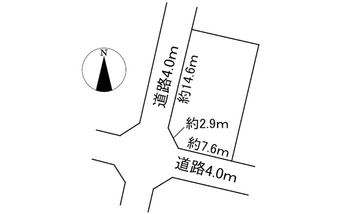 土地　西川手８丁目の土地図