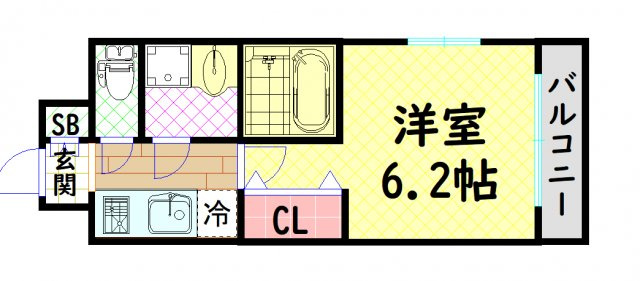 【間取り】 | エスリード阿波座プライムコート