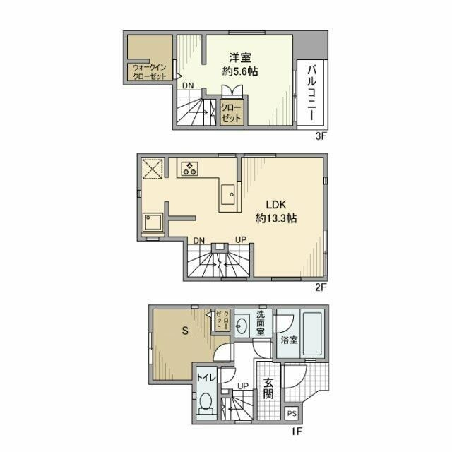 新小岩1丁目戸建の間取り|間取りです。