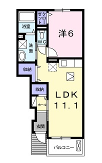 ジェルメ　４７　Ａの間取り