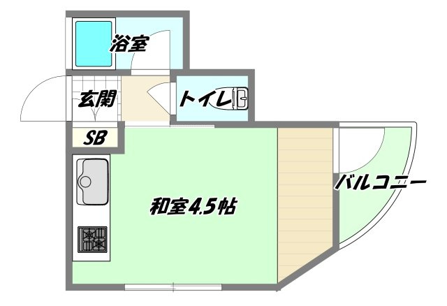 大阪市淀川区宮原５丁目の賃貸マンションの間取り