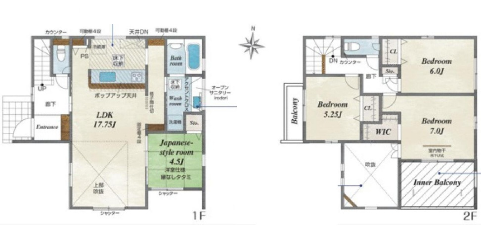 川西市見野　新築一戸建ての間取り