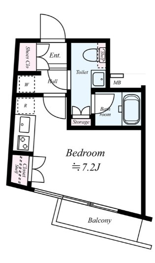 プレール・ドゥーク北新宿Ⅲの間取り|間取りです。