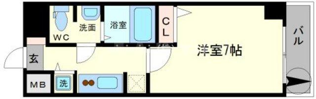 S-RESIDENCE難波Brillerの間取り