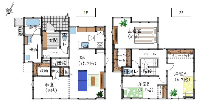 アイパッソの家／合志市須屋16期5号地の間取り