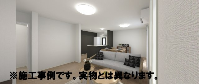リーブルガーデン高松市国分寺町国分第一◇2026年度補助金対象の長期優良住宅です！の居間・リビング|リビング完成予想図
広いリビングは、家族それぞれが快適に過ごせるほか、在宅勤務やリビング学習など多様な用途に活用できます。みんながリビングで作業をしても適度な距離感が確保できます。