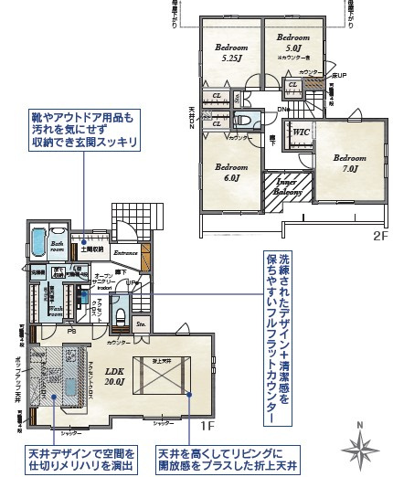 戸建 小平市天神町３丁目の間取り|1号棟