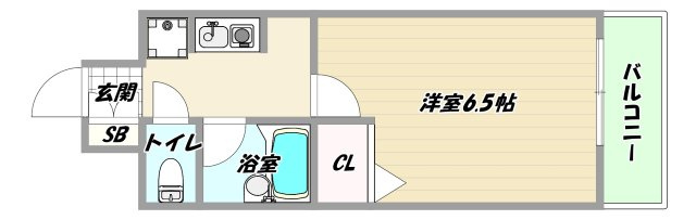大阪市東淀川区東中島１丁目の賃貸マンションの間取り