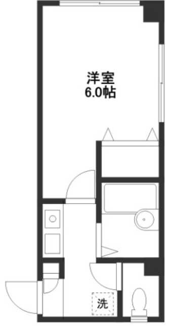 グレース原田　角部屋　バストイレ別　女性限定の間取り