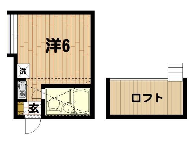 横浜市中区本牧満坂のアパートの間取り