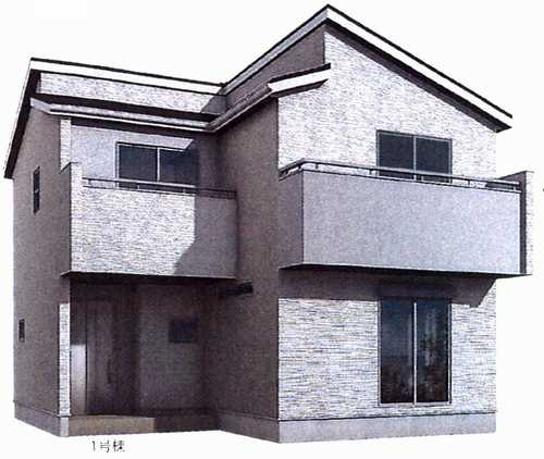 南区相武台1丁目　新築戸建全2棟　1号棟の外観パース