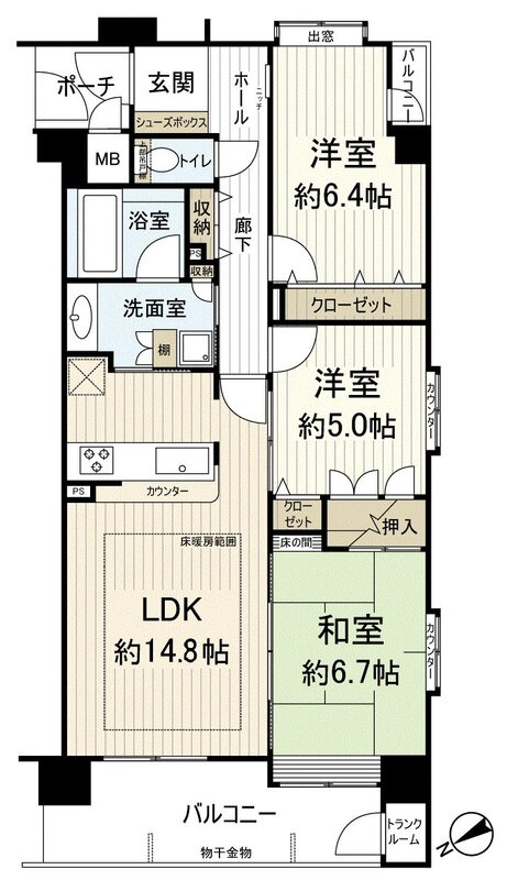 ディナスティみなと元町の間取り
