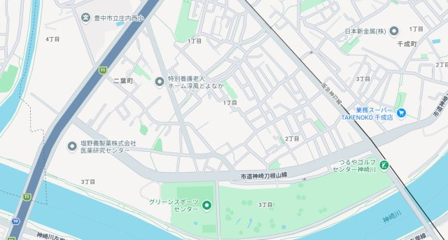 豊中市大島町　第5期　新築一戸建ての地図