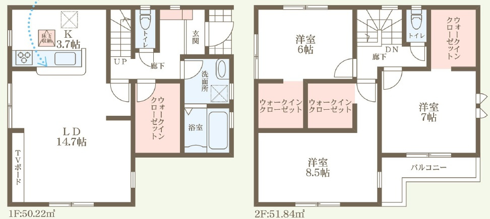 豊中市大島町　第5期　新築一戸建ての間取り