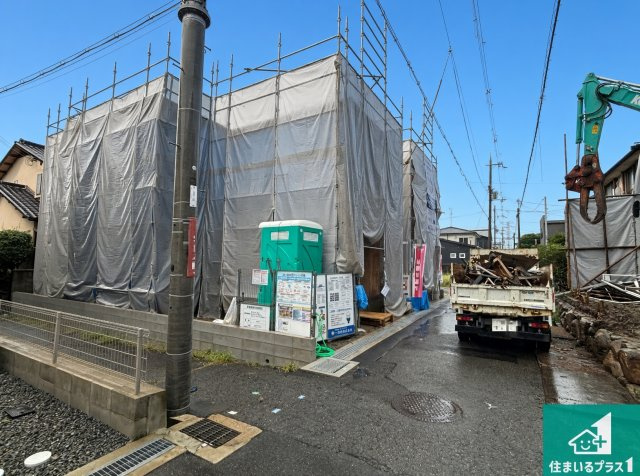 ■枚方市牧野本町　第1期　新築一戸建ての前面道路含む現地写真|現在建築中！落ち着いた街並みで新生活を始めることが出来そう！周辺の物件も併せてご紹介させて頂きます！