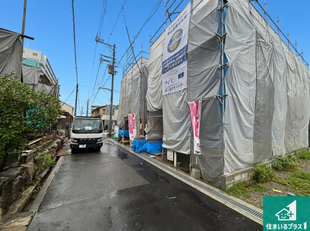 ■枚方市牧野本町　第1期　新築一戸建ての前面道路含む現地写真|現在建築中！落ち着いた街並みで新生活を始めることが出来そう！周辺の物件も併せてご紹介させて頂きます！