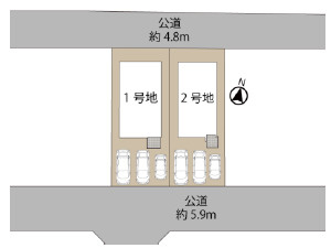 アイパッソの家／菊池郡菊陽町武蔵ヶ丘2丁目1号地の区画図