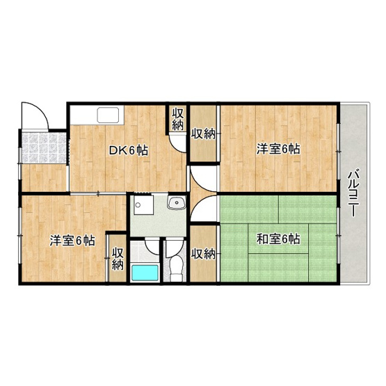 【間取り】 | コーポ上町Ｂ棟