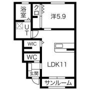 サンルーチェ柳田の間取り