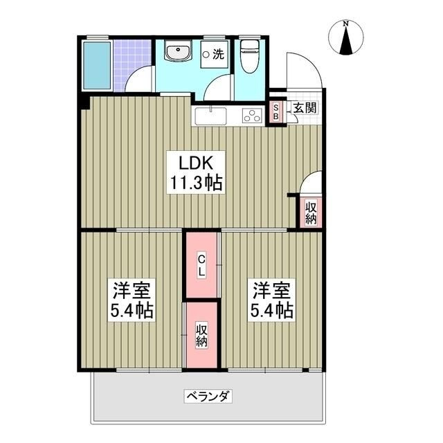 吉岡コーポの間取り