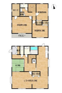 稲敷郡阿見町大字鈴木　中古戸建の間取り