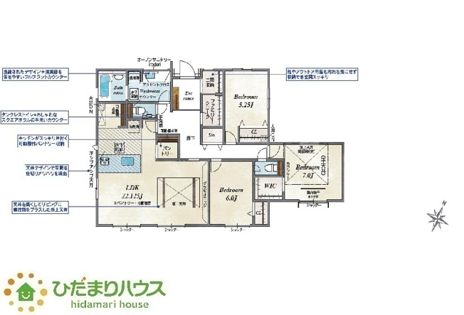 【間取り】 | 水戸市住吉町　新築戸建 | 住みやすい人気の平屋のお家です。