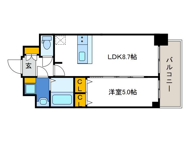 アドバンス大阪ソルテの間取り