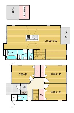 【間取り】 | 大屋町貸家