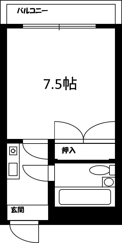 長岡ロイヤルパレスB棟の間取り|エアコン完備で快適。オンライン相談にも対応可能な室内