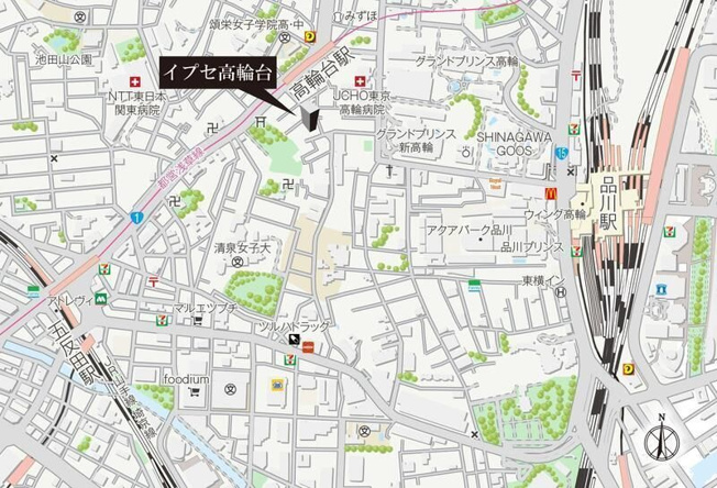 【地図】イプセ高輪台