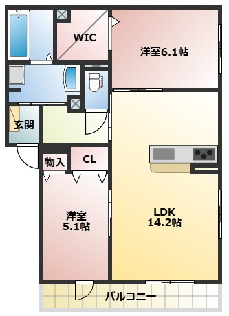 D-ROOM速見町の間取り