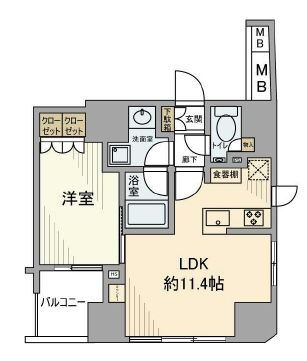 オープンレジデンシア千代田東神田の間取り|間取りです。