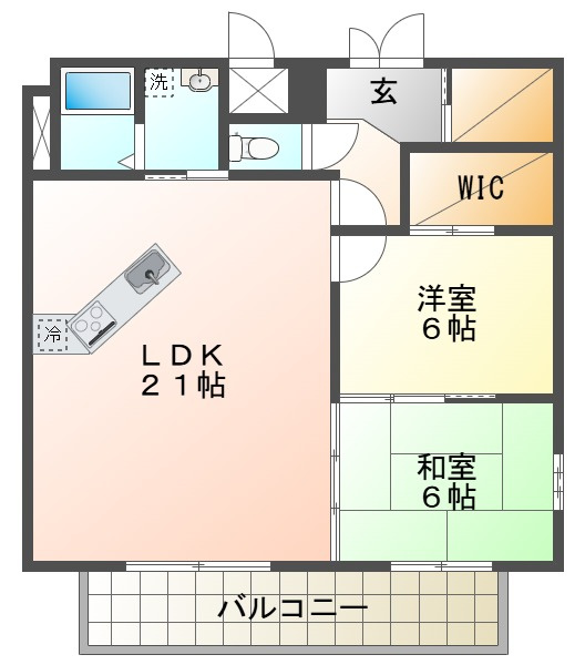 オーブ東須磨の間取り