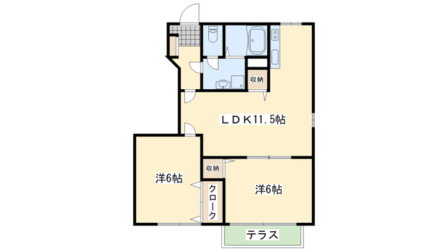 【間取り】 | コ－ポシャルマンＤ棟