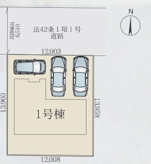泉区和泉町 新築戸建 5999万円の区画図